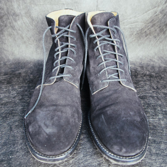 Buttero Black Lace-Up Suede Boots, Size 10  (Size 43 Euro)