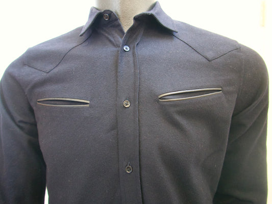 Sandro Black Long Sleeve Button Up, Size Small