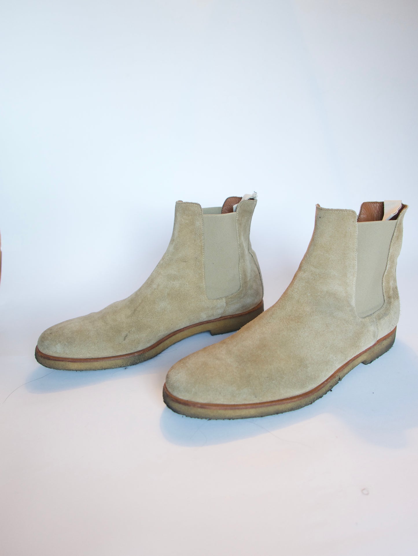Common Projects Sand Chelsea Boots, Size 12